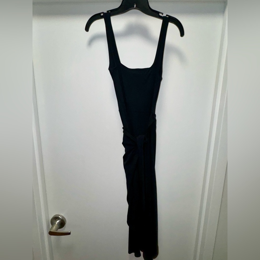 Aritzia Wilfred Saturn Midi Black Wrap Dress Size Small - Picture 5 of 7